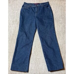 Gloria Vanderbilt Amanda Jeans Stretch Denim Dark Wash Bootcut Size 10‎